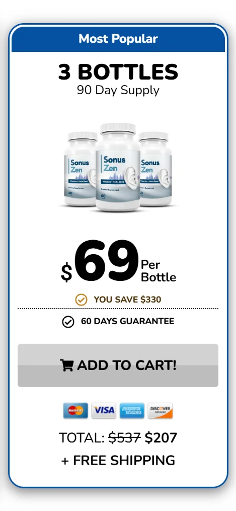 SonusZen™ 3 bottles pricing